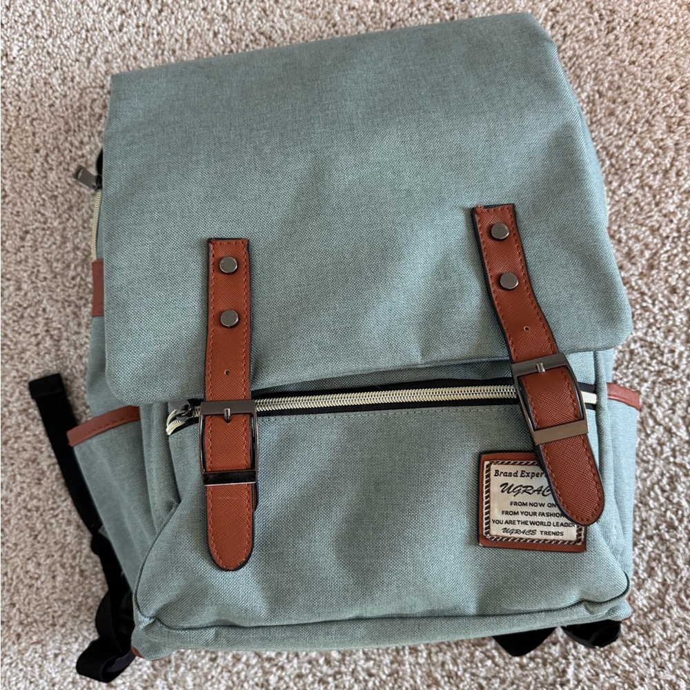 Turquoise Backpack Computer Laptop Bag Trendy Sty… - image 1